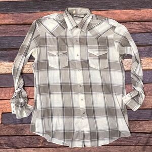 Vintage Karman Western Pearl Snap Cowboy Rockabilly Button Down Shirt